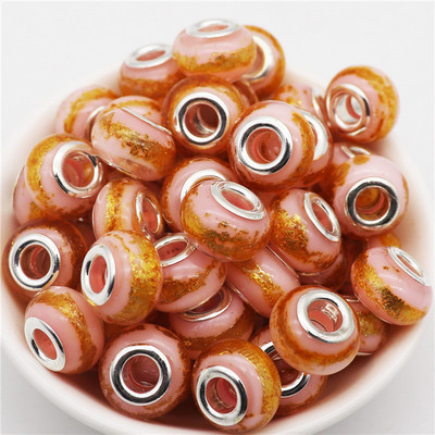 10 db/tétel nagy lyuk, kerek csillogó gyöngyök, varázslatok Fit Pandora karkötő kígyó lánczsinór nyaklánc ékszerkészítéshez, női barkácsoláshoz