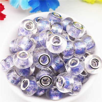 10 db/tétel nagy lyuk, kerek csillogó gyöngyök, varázslatok Fit Pandora karkötő kígyó lánczsinór nyaklánc ékszerkészítéshez, női barkácsoláshoz