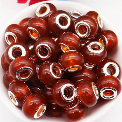 10 db/tétel nagy lyuk, kerek csillogó gyöngyök, varázslatok Fit Pandora karkötő kígyó lánczsinór nyaklánc ékszerkészítéshez, női barkácsoláshoz