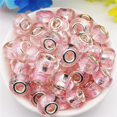 10 db/tétel nagy lyuk, kerek csillogó gyöngyök, varázslatok Fit Pandora karkötő kígyó lánczsinór nyaklánc ékszerkészítéshez, női barkácsoláshoz