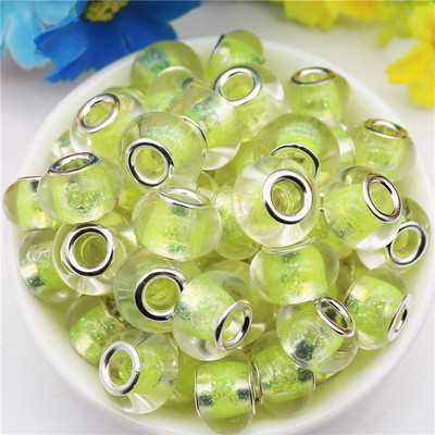 10 db/tétel nagy lyuk, kerek csillogó gyöngyök, varázslatok Fit Pandora karkötő kígyó lánczsinór nyaklánc ékszerkészítéshez, női barkácsoláshoz