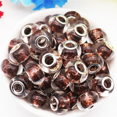 10 db/tétel nagy lyuk, kerek csillogó gyöngyök, varázslatok Fit Pandora karkötő kígyó lánczsinór nyaklánc ékszerkészítéshez, női barkácsoláshoz