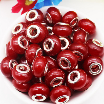 10 db/tétel nagy lyuk, kerek csillogó gyöngyök, varázslatok Fit Pandora karkötő kígyó lánczsinór nyaklánc ékszerkészítéshez, női barkácsoláshoz