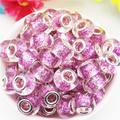 10 db/tétel nagy lyuk, kerek csillogó gyöngyök, varázslatok Fit Pandora karkötő kígyó lánczsinór nyaklánc ékszerkészítéshez, női barkácsoláshoz