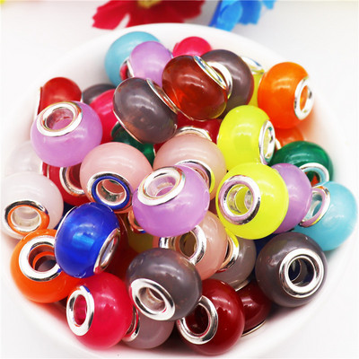 10 db/tétel nagy lyuk, kerek csillogó gyöngyök, varázslatok Fit Pandora karkötő kígyó lánczsinór nyaklánc ékszerkészítéshez, női barkácsoláshoz