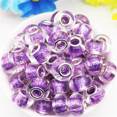 10 db/tétel nagy lyuk, kerek csillogó gyöngyök, varázslatok Fit Pandora karkötő kígyó lánczsinór nyaklánc ékszerkészítéshez, női barkácsoláshoz