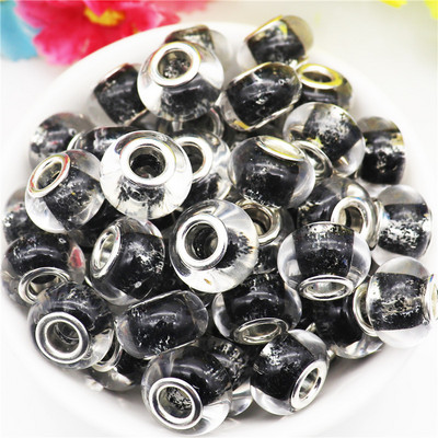 10 db/tétel nagy lyuk, kerek csillogó gyöngyök, varázslatok Fit Pandora karkötő kígyó lánczsinór nyaklánc ékszerkészítéshez, női barkácsoláshoz