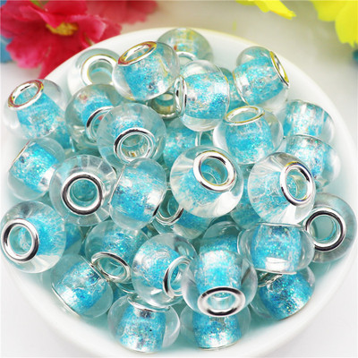 10 db/tétel nagy lyuk, kerek csillogó gyöngyök, varázslatok Fit Pandora karkötő kígyó lánczsinór nyaklánc ékszerkészítéshez, női barkácsoláshoz