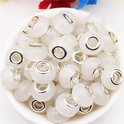 10 db/tétel nagy lyuk, kerek csillogó gyöngyök, varázslatok Fit Pandora karkötő kígyó lánczsinór nyaklánc ékszerkészítéshez, női barkácsoláshoz