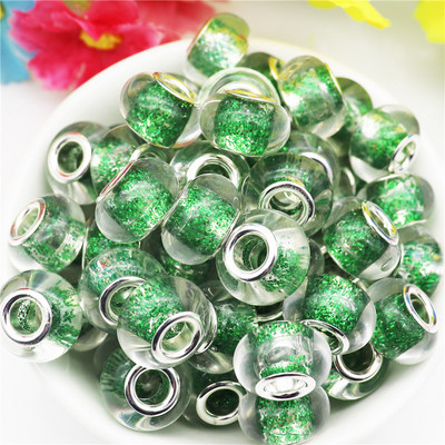 10 db/tétel nagy lyuk, kerek csillogó gyöngyök, varázslatok Fit Pandora karkötő kígyó lánczsinór nyaklánc ékszerkészítéshez, női barkácsoláshoz