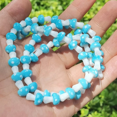 Didmeninė prekyba įvairiaspalvėmis grybų lempomis, stikliniais palaidais karoliukais, „pasidaryk pats“ papuošalų gamyba Rankų darbo apyrankių karolių priedai medžiaga