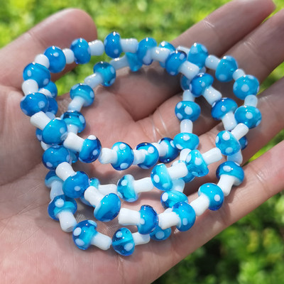 Didmeninė prekyba įvairiaspalvėmis grybų lempomis, stikliniais palaidais karoliukais, „pasidaryk pats“ papuošalų gamyba Rankų darbo apyrankių karolių priedai medžiaga