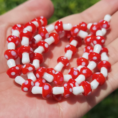 Didmeninė prekyba įvairiaspalvėmis grybų lempomis, stikliniais palaidais karoliukais, „pasidaryk pats“ papuošalų gamyba Rankų darbo apyrankių karolių priedai medžiaga