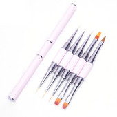 1 tk Kahe otsaga küünekunsti pintsli jooned triibu värvimine joonistuspliiats akrüül UV geel pikendusvõred pintsli disain isetegemise maniküüri tööriistad