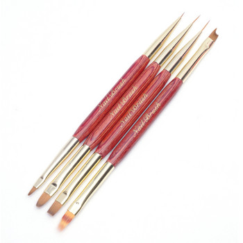 1PCS Dual-ended Nails Art Brush Lines Stripe Painting στυλό σχεδίασης Ακρυλικό UV gel Extension Grids Brush Design Εργαλεία μανικιούρ DIY