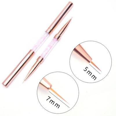 1 tk Kahe otsaga küünekunsti pintsli jooned triibu värvimine joonistuspliiats akrüül UV geel pikendusvõred pintsli disain isetegemise maniküüri tööriistad