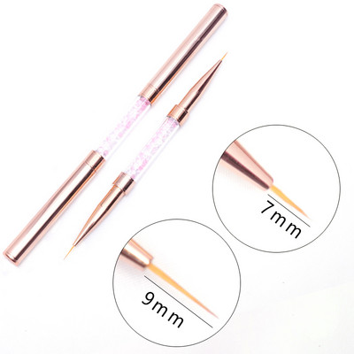 1 tk Kahe otsaga küünekunsti pintsli jooned triibu värvimine joonistuspliiats akrüül UV geel pikendusvõred pintsli disain isetegemise maniküüri tööriistad