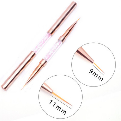 1 tk Kahe otsaga küünekunsti pintsli jooned triibu värvimine joonistuspliiats akrüül UV geel pikendusvõred pintsli disain isetegemise maniküüri tööriistad