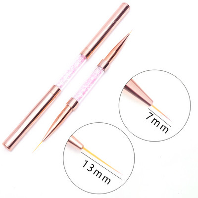 1 tk Kahe otsaga küünekunsti pintsli jooned triibu värvimine joonistuspliiats akrüül UV geel pikendusvõred pintsli disain isetegemise maniküüri tööriistad