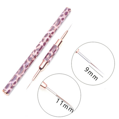 1 tk Kahe otsaga küünekunsti pintsli jooned triibu värvimine joonistuspliiats akrüül UV geel pikendusvõred pintsli disain isetegemise maniküüri tööriistad