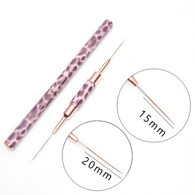 1 tk Kahe otsaga küünekunsti pintsli jooned triibu värvimine joonistuspliiats akrüül UV geel pikendusvõred pintsli disain isetegemise maniküüri tööriistad