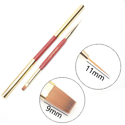 1 tk Kahe otsaga küünekunsti pintsli jooned triibu värvimine joonistuspliiats akrüül UV geel pikendusvõred pintsli disain isetegemise maniküüri tööriistad