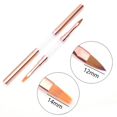 1 tk Kahe otsaga küünekunsti pintsli jooned triibu värvimine joonistuspliiats akrüül UV geel pikendusvõred pintsli disain isetegemise maniküüri tööriistad