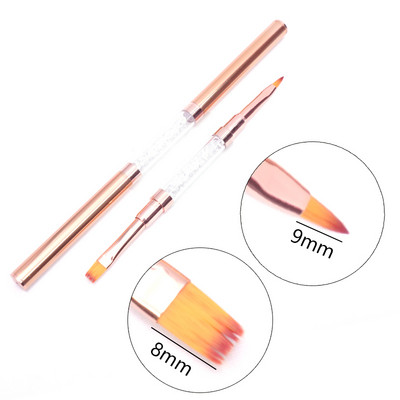 1 tk Kahe otsaga küünekunsti pintsli jooned triibu värvimine joonistuspliiats akrüül UV geel pikendusvõred pintsli disain isetegemise maniküüri tööriistad