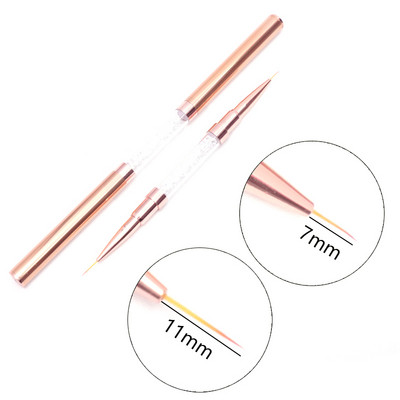 1 tk Kahe otsaga küünekunsti pintsli jooned triibu värvimine joonistuspliiats akrüül UV geel pikendusvõred pintsli disain isetegemise maniküüri tööriistad