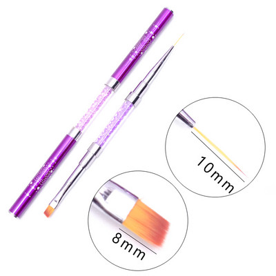 1 tk Kahe otsaga küünekunsti pintsli jooned triibu värvimine joonistuspliiats akrüül UV geel pikendusvõred pintsli disain isetegemise maniküüri tööriistad