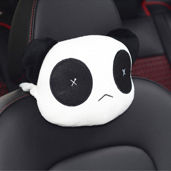 Μαξιλάρι προσκέφαλου Αναπνεύσιμο Άνετο Υπέροχο φορητό PP Βαμβακερό χαριτωμένο κάθισμα αυτοκινήτου σε σχήμα Panda Λούτρινο οσφυϊκό μαξιλάρι για αυτοκίνητο 머리베개