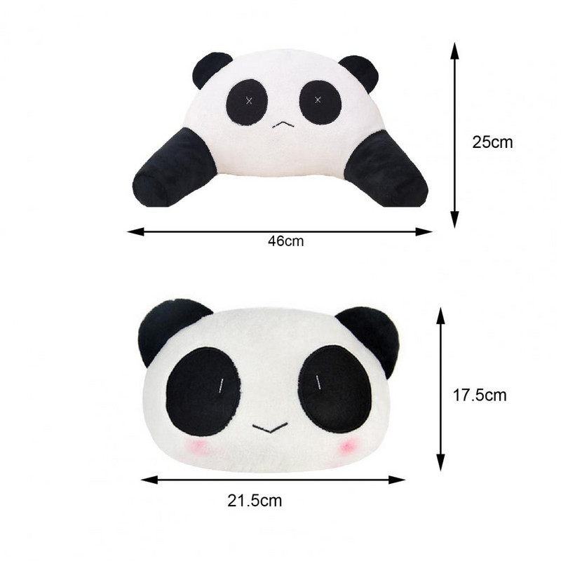 Peatoe padi hingav, mugav kaasaskantav PP-puuvillane armas pandakujuline autoistme pehme nimmepadi auto jaoks 머리베개