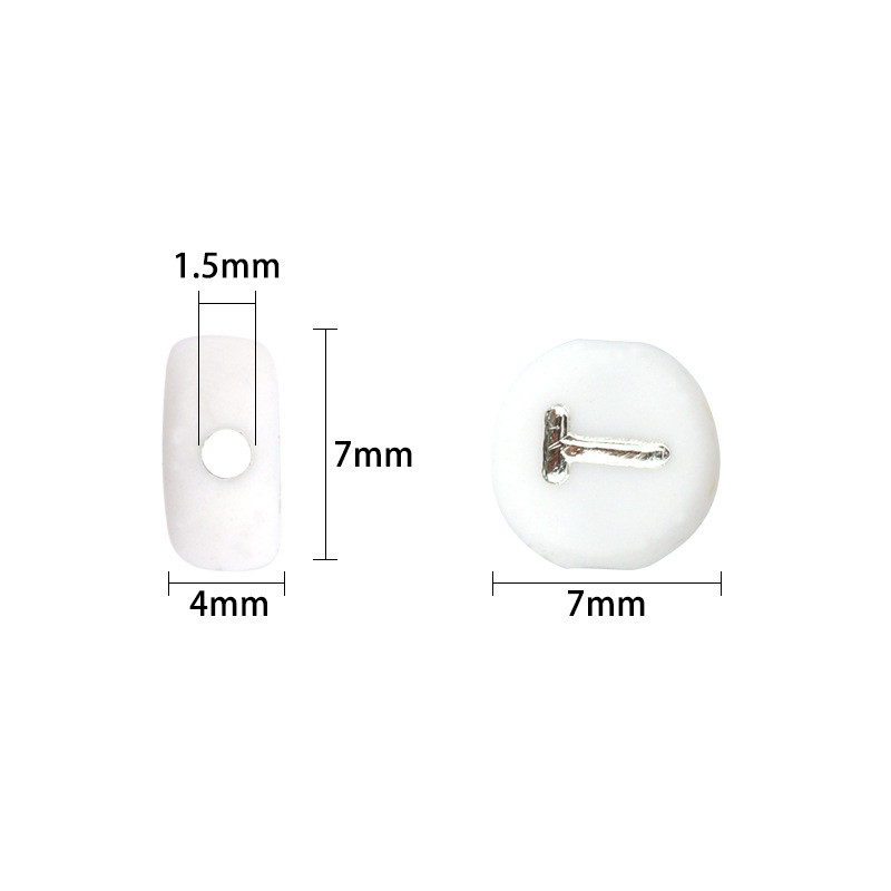 Ασημί Λευκό Χρώμα Ακρυλικό 7x4mm 26 Γραμμάτων Στρογγυλό Σχήμα Ακούστε Χάντρες Αλφάβητο Γράμμα For Make Βραχιόλι Κολιέ Αξεσουάρ κοσμημάτων