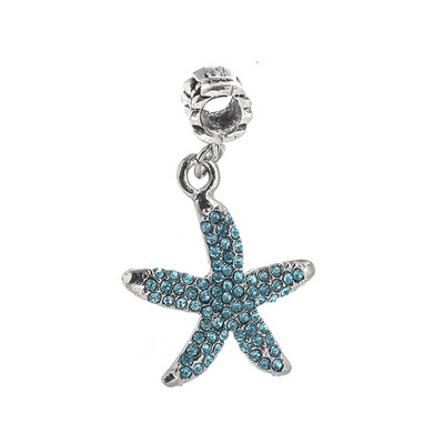 2 tk/partii Sinised meritähe ja kala amulettide ripatsid sobivad Pandor käevõrudele naistele lastele lastele moe ookeani stiilis ehete meisterdamine