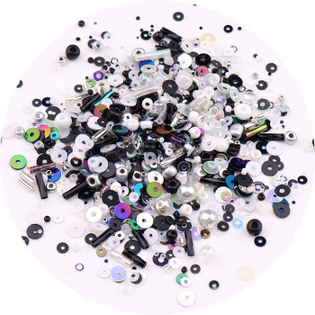 500Pcs/Bag Mix Glass Seed Beads Bugle Tubes ABS Pearls Loose Beads For DIY Jewelry Κατασκευή γυναικείων ενδυμάτων Αξεσουάρ ραπτικής