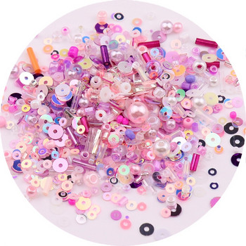 500Pcs/Bag Mix Glass Seed Beads Bugle Tubes ABS Pearls Loose Beads For DIY Jewelry Κατασκευή γυναικείων ενδυμάτων Αξεσουάρ ραπτικής