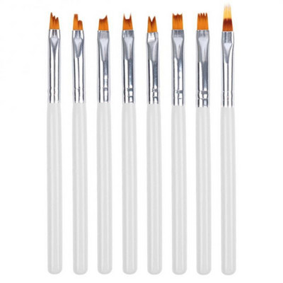 Βούρτσα νυχιών βούρτσα τζελ για μανικιούρ Nail Art 8 τμχ/Σετ βούρτσα νυχιών Ακρυλική υγρή πούδρα σκάλισμα τζελ βούρτσα σχεδίασης γραμμή νυχιών