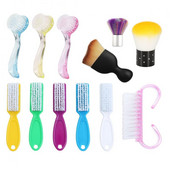 1PC akrilna četka za čišćenje noktiju meka puder za uklanjanje prašine prijenosni alati za manikuru pedikura pribor za njegu noktiju