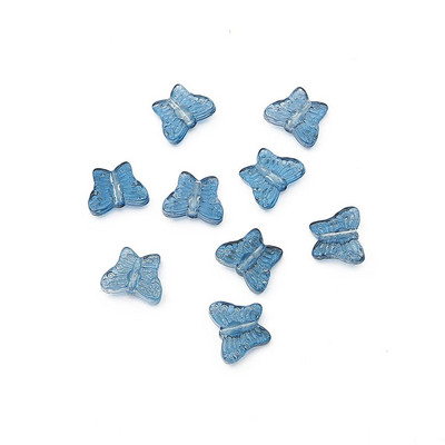 4-12 bucăți/lot Mărgele de sticlă în formă de fluture mic, mărgele de sticlă cu culori mai gradiente, pentru realizarea de bijuterii, accesorii de bricolaj realizate manual