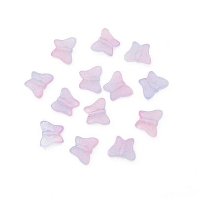 4-12 bucăți/lot Mărgele de sticlă în formă de fluture mic, mărgele de sticlă cu culori mai gradiente, pentru realizarea de bijuterii, accesorii de bricolaj realizate manual