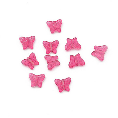 4-12 bucăți/lot Mărgele de sticlă în formă de fluture mic, mărgele de sticlă cu culori mai gradiente, pentru realizarea de bijuterii, accesorii de bricolaj realizate manual