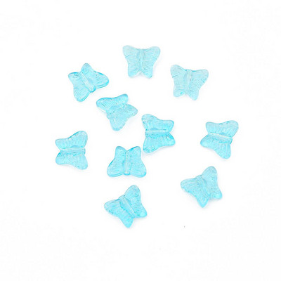 4-12 bucăți/lot Mărgele de sticlă în formă de fluture mic, mărgele de sticlă cu culori mai gradiente, pentru realizarea de bijuterii, accesorii de bricolaj realizate manual