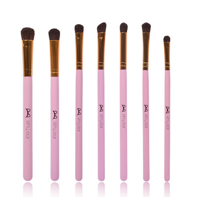 7 τμχ Σετ βούρτσα σκιών ματιών Eye Shadow Face Contour Blending Concealer Μίνι φορητό εργαλείο μακιγιάζ ομορφιάς για κορίτσια δώρο PVC τσάντα