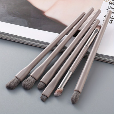 KOSMETYKI 6 utazási sminkecset Szemhéjpúder ecset Szemöldökkefe ajak ecset Smudge ecset Szemsmink eszközök