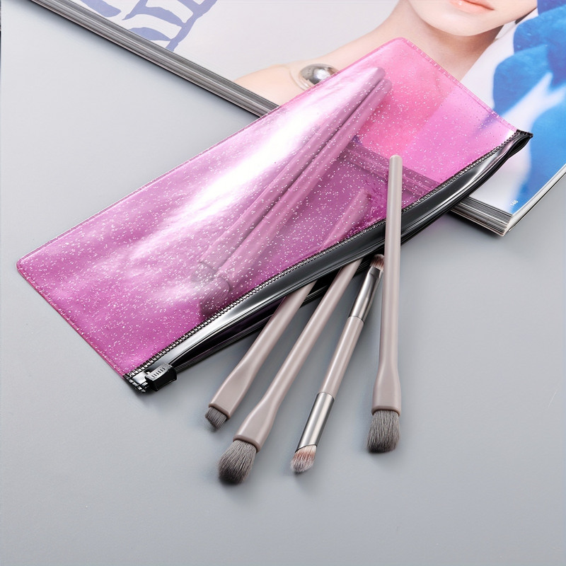 KOSMETYKI 6 utazási sminkecset Szemhéjpúder ecset Szemöldökkefe ajak ecset Smudge ecset Szemsmink eszközök