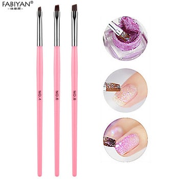 3Pcs Pink Row Dotting Dot Flat Painting Crystal Carving UV Gel Nail Art Acrylic Polish Tips Pen Brush Manicure Tools Set