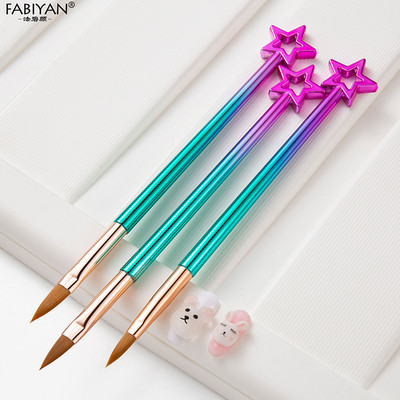 3 τμχ Ροζ σειράς με κουκκίδες Επίπεδη ζωγραφική με κρύσταλλο σκάλισμα με UV Gel Nail Art Ακρυλικό βερνίκι Σετ εργαλείων μανικιούρ με στυλό