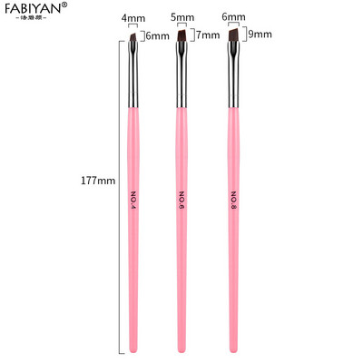 3 τμχ Ροζ σειράς με κουκκίδες Επίπεδη ζωγραφική με κρύσταλλο σκάλισμα με UV Gel Nail Art Ακρυλικό βερνίκι Σετ εργαλείων μανικιούρ με στυλό