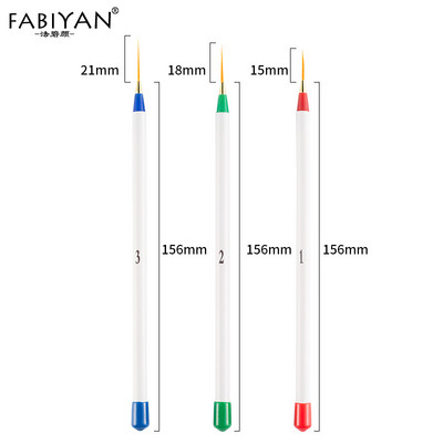 3 τμχ Ροζ σειράς με κουκκίδες Επίπεδη ζωγραφική με κρύσταλλο σκάλισμα με UV Gel Nail Art Ακρυλικό βερνίκι Σετ εργαλείων μανικιούρ με στυλό