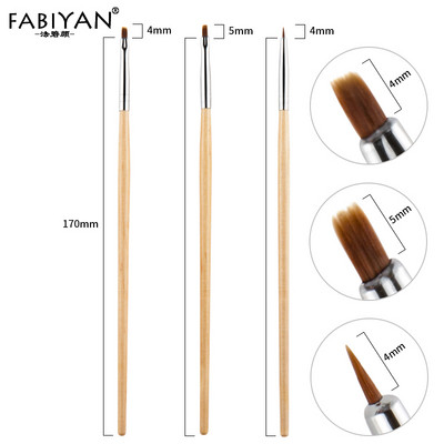 3 τμχ Ροζ σειράς με κουκκίδες Επίπεδη ζωγραφική με κρύσταλλο σκάλισμα με UV Gel Nail Art Ακρυλικό βερνίκι Σετ εργαλείων μανικιούρ με στυλό